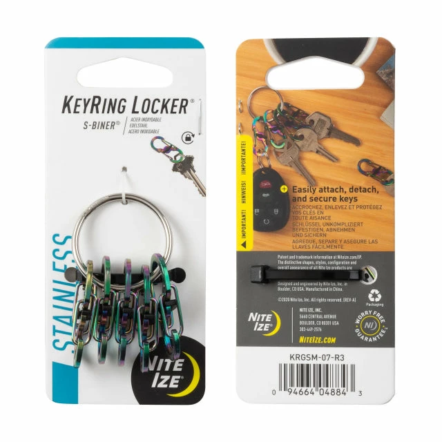 Budget 🔥 Nite Ize 🎒 Backpacking Packs KeyRing Locker S-Biner Stainless Steel - Spectrum ✔️ 3 Nite Ize Backpacking Packs KeyRing Locker S-Biner Stainless Steel - Spectrum